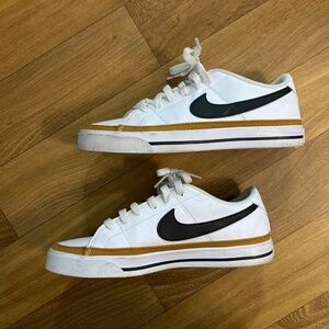 Nike Court Legacy Next Nature Shoes - White Black Desert Ochre Orange Size US 8